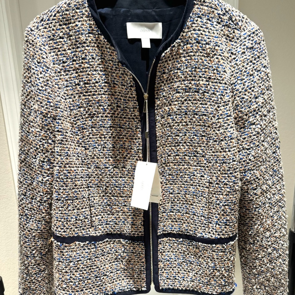 Boss Tweed Jacket with Blue and Tan